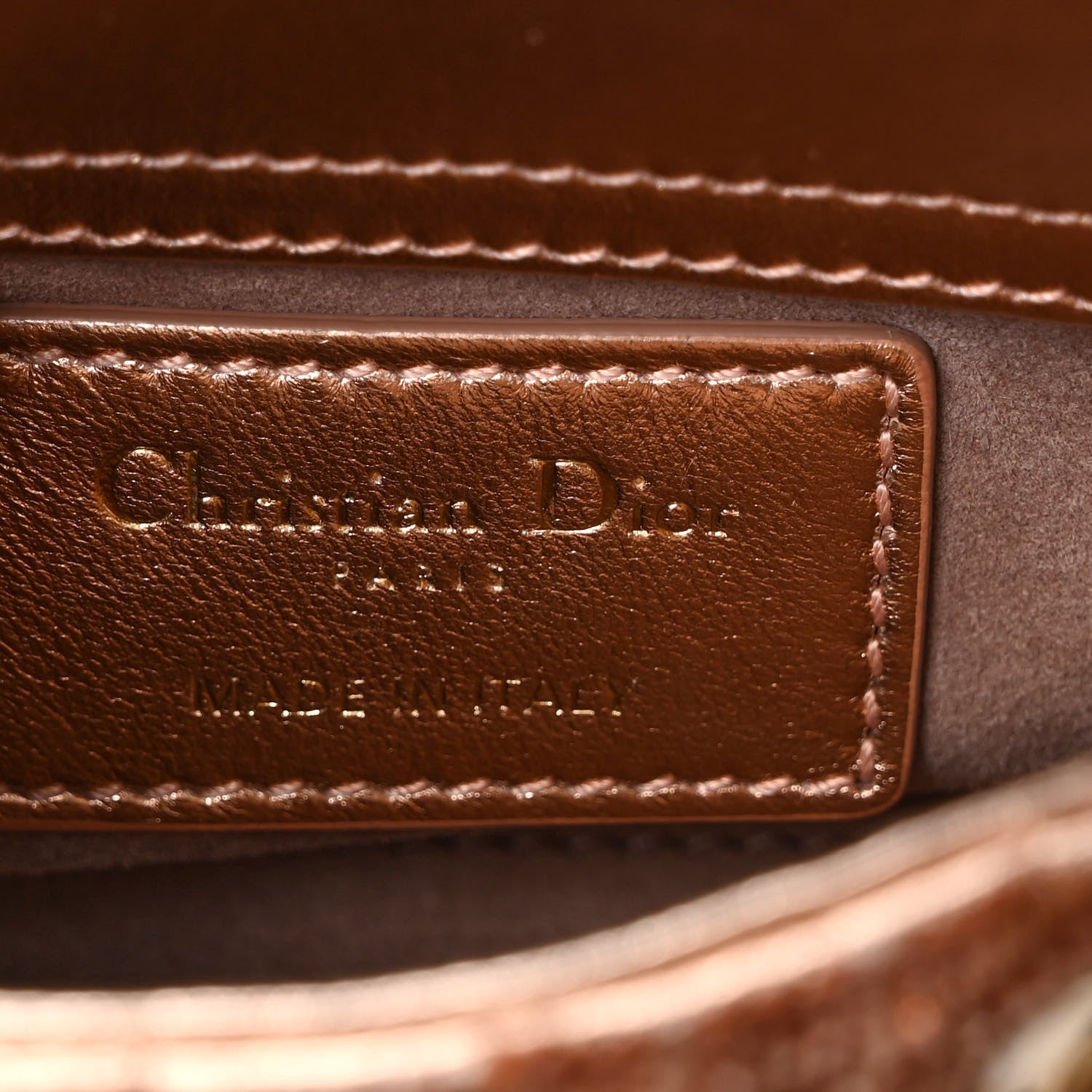 Christian Dior Lambskin Cannage Beaded Embroidery Micro Lady Dior Rose Gold 6 of 9