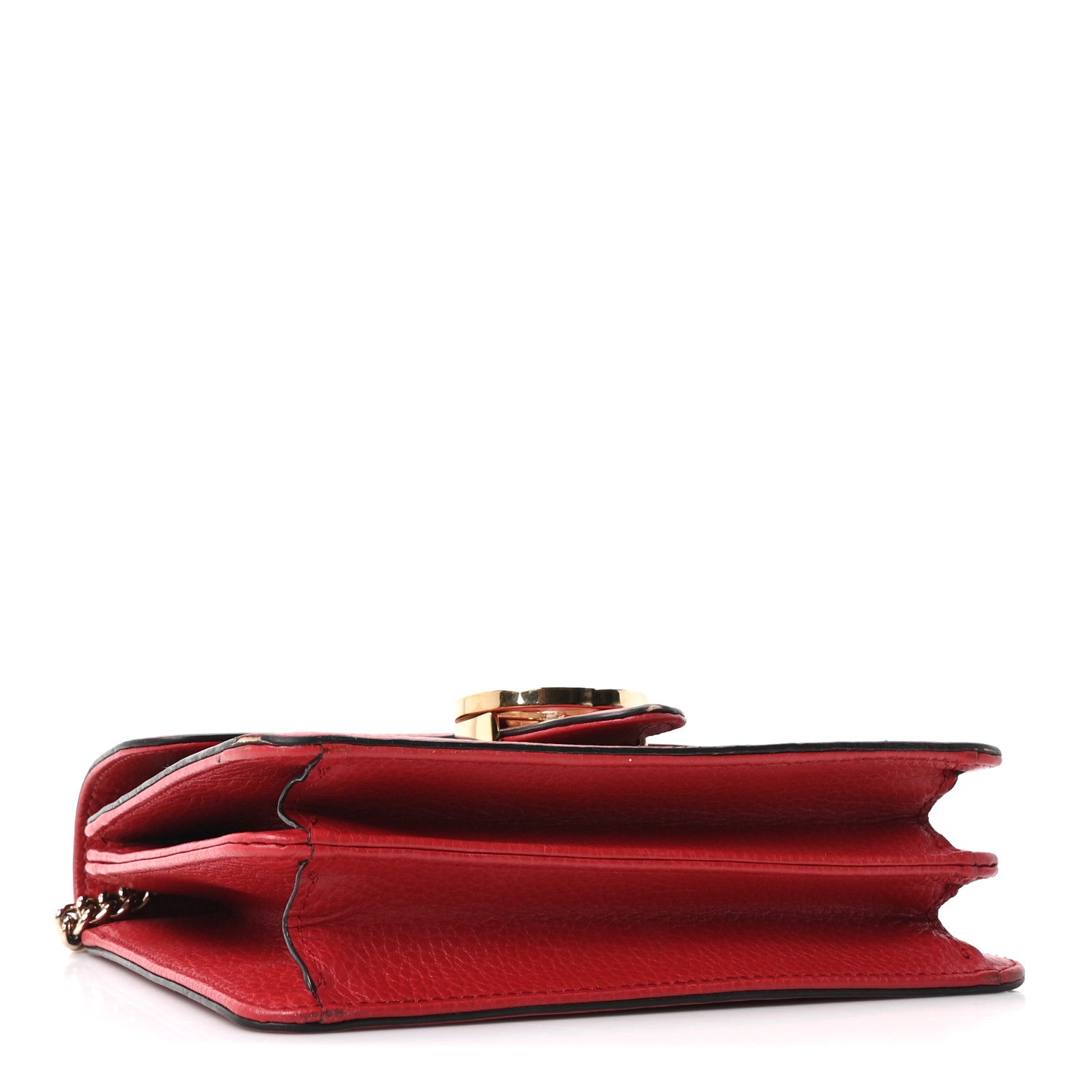 Gucci Dollar Calfskin Small Interlocking G Shoulder Bag Red 7 of 19
