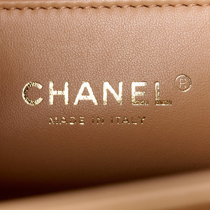 Chanel Lambskin Stitched Coco Luxe Medium Flap Beige 6 of 10