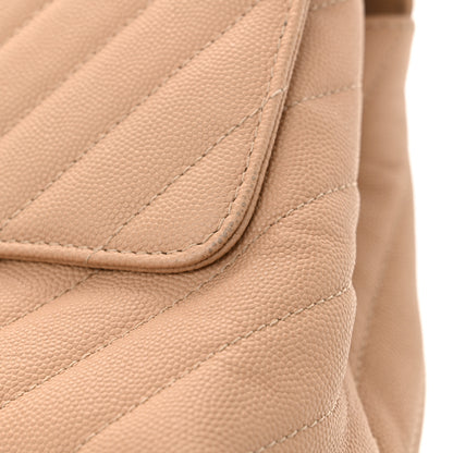 Chanel Caviar Chevron Quilted Small Coco Handle Flap Beige 14 of 14