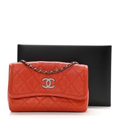 Chanel Caviar Small Natural Beauty Flap Dark Orange 8 of 8
