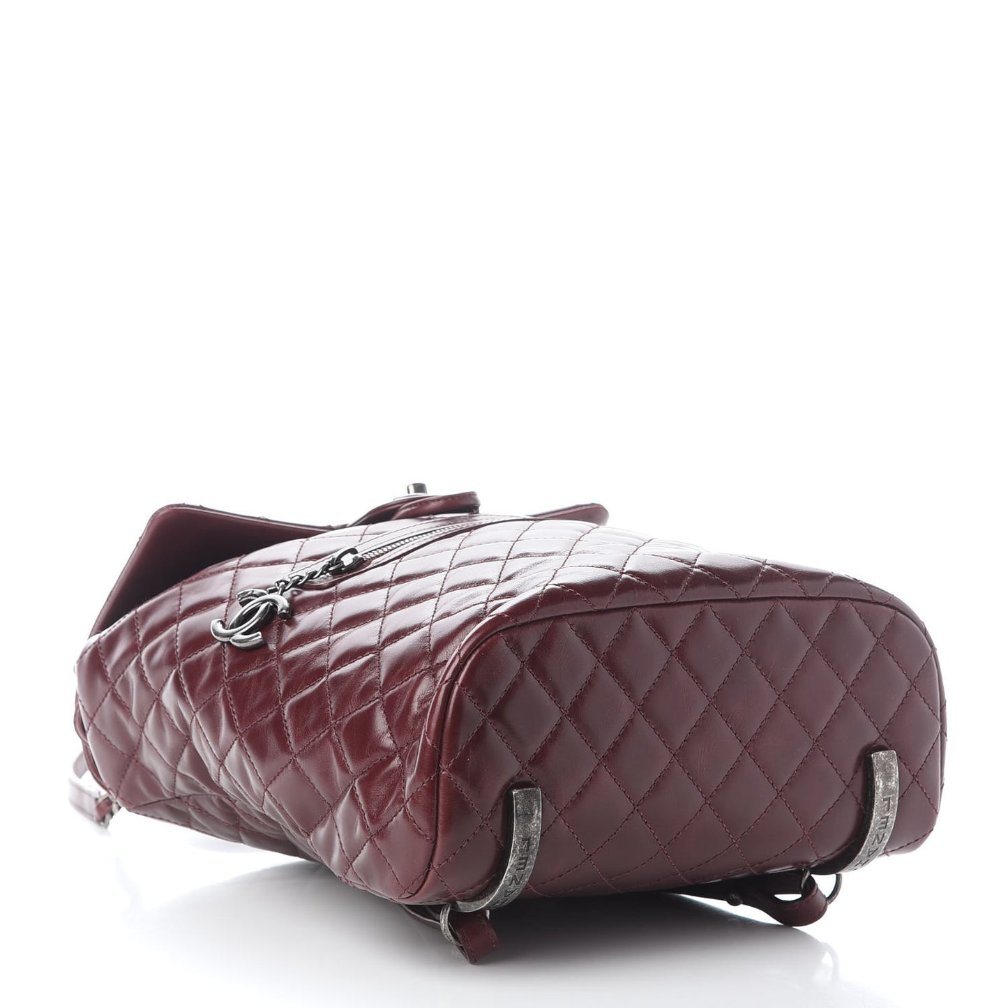 Calfskin Quilted Large Salzburg Mountain Backpack Burgundy