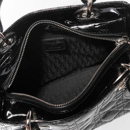 Christian Dior Patent Cannage Medium Lady Dior Black 5 of 8
