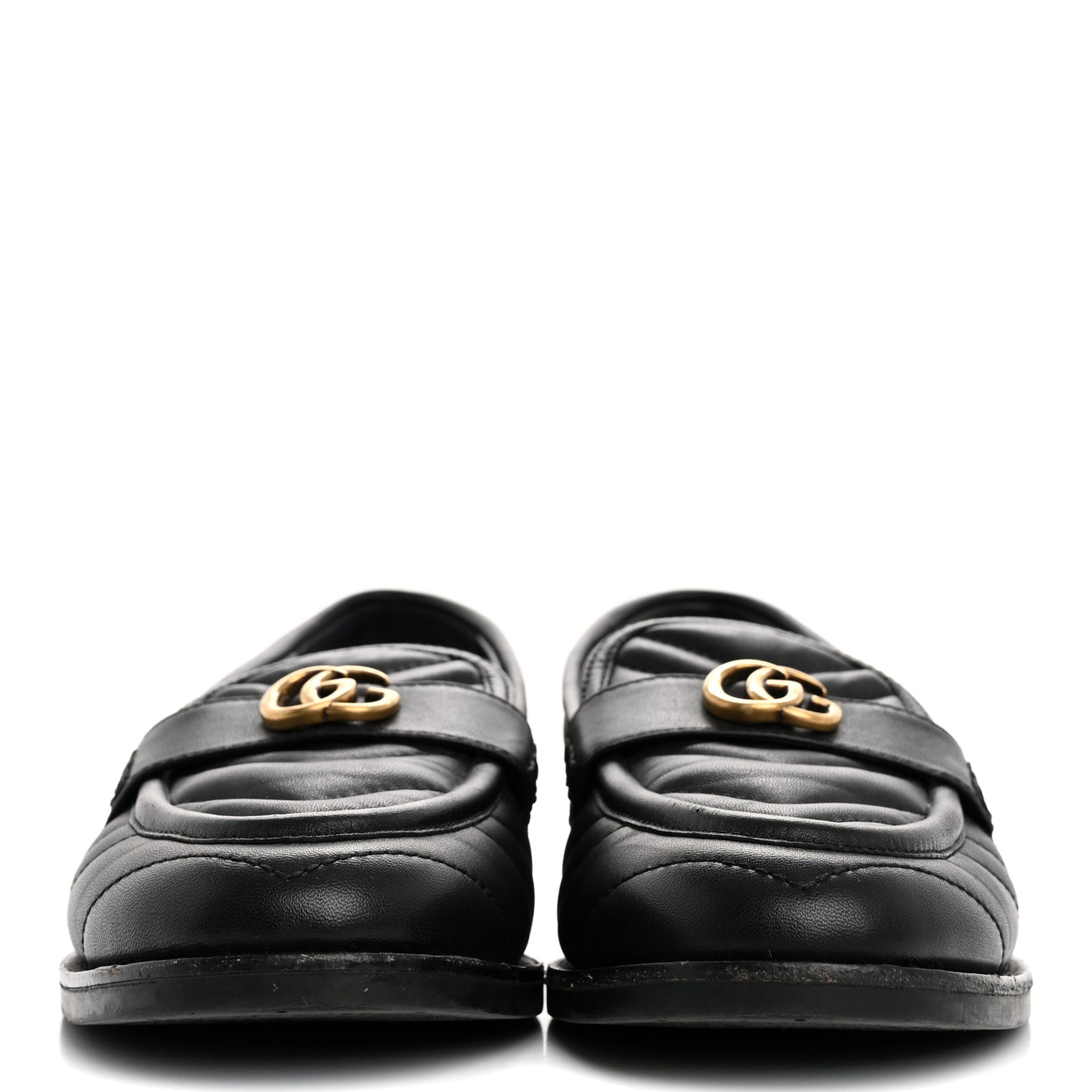 Nappa Matelasse Double G Marmont Loafers 37 Black
