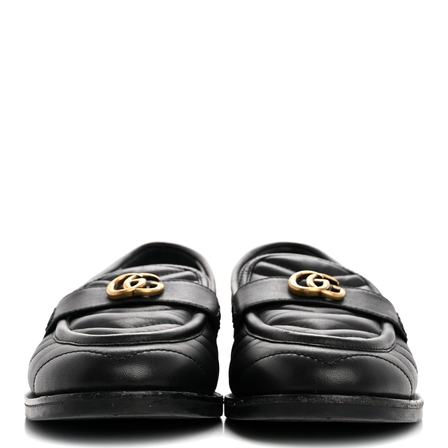 Gucci Nappa Matelasse Double G Marmont Loafers 37 Black 3 of 19