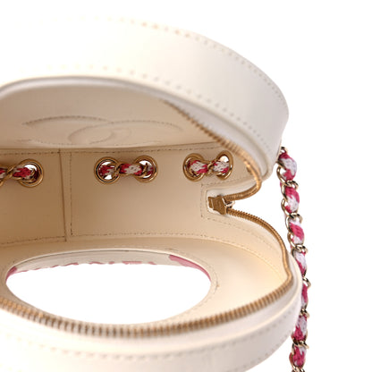 Chanel Lambskin Coco Lifesaver Round Bag Pink White 5 of 8