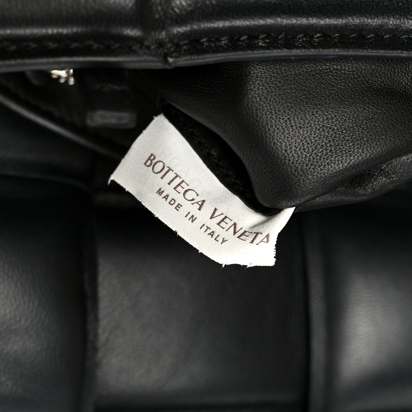 Nappa Maxi Intreccio Padded Cassette Crossbody Bag Black