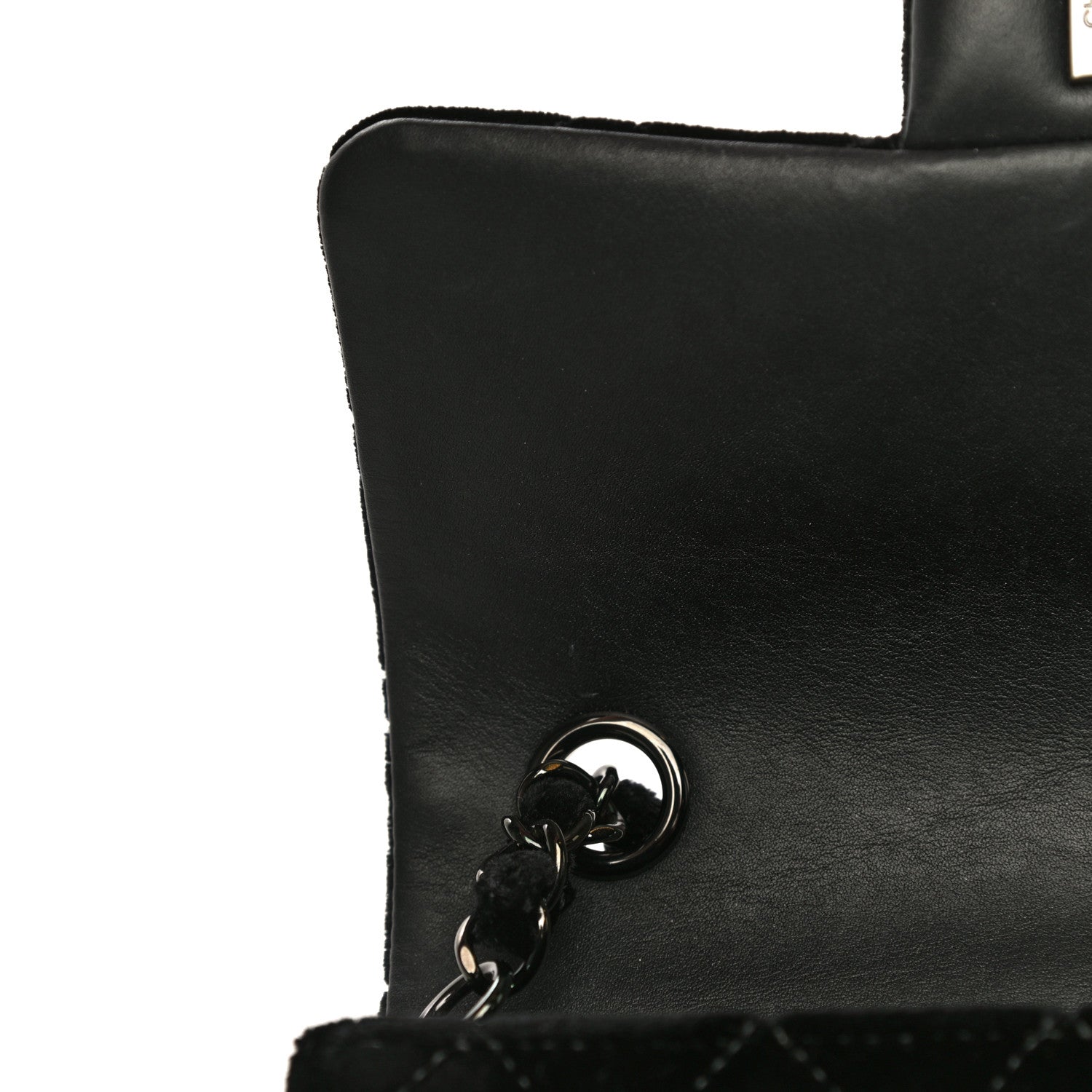 Chanel Velvet Quilted Mini Rectangular Flap So Black 14 of 15