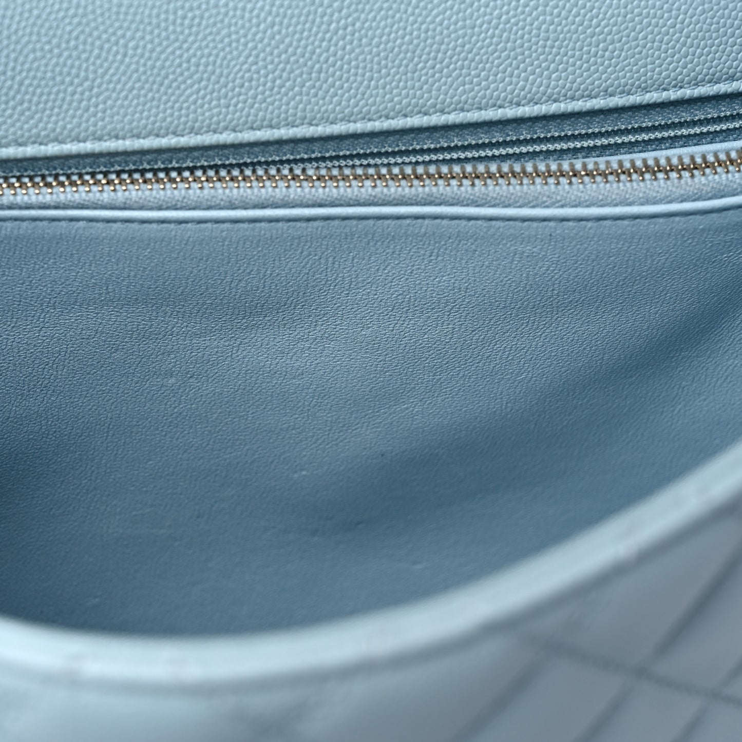Caviar Quilted Medium Coco Handle Flap Light Blue