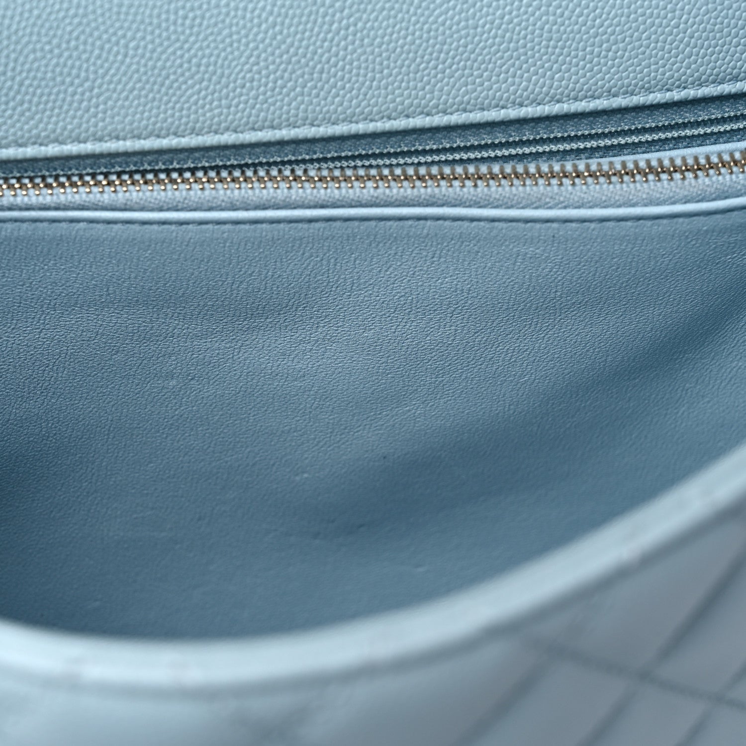 Chanel Caviar Quilted Medium Coco Handle Flap Light Blue 11 of 15