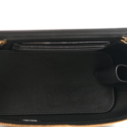 Chanel Caviar Quilted Crystal CC Logo Vanity Case With Chain Black 5 of 12