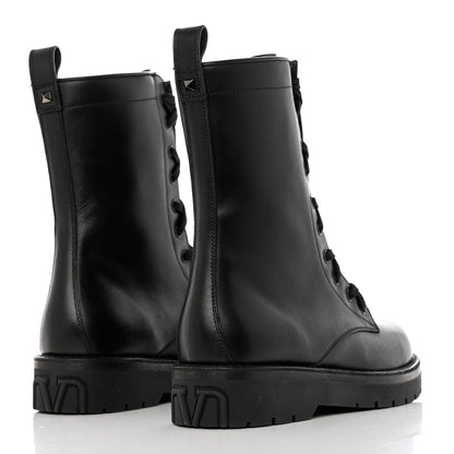 Valentino Garavani Calfskin XCombat 20/40mm Boots 38.5 Black 4 of 10