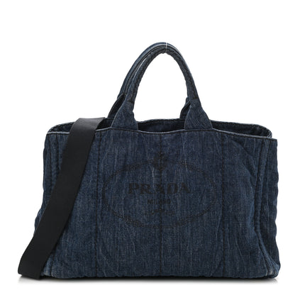 Prada Denim Logo Tote Avio 1 of 10