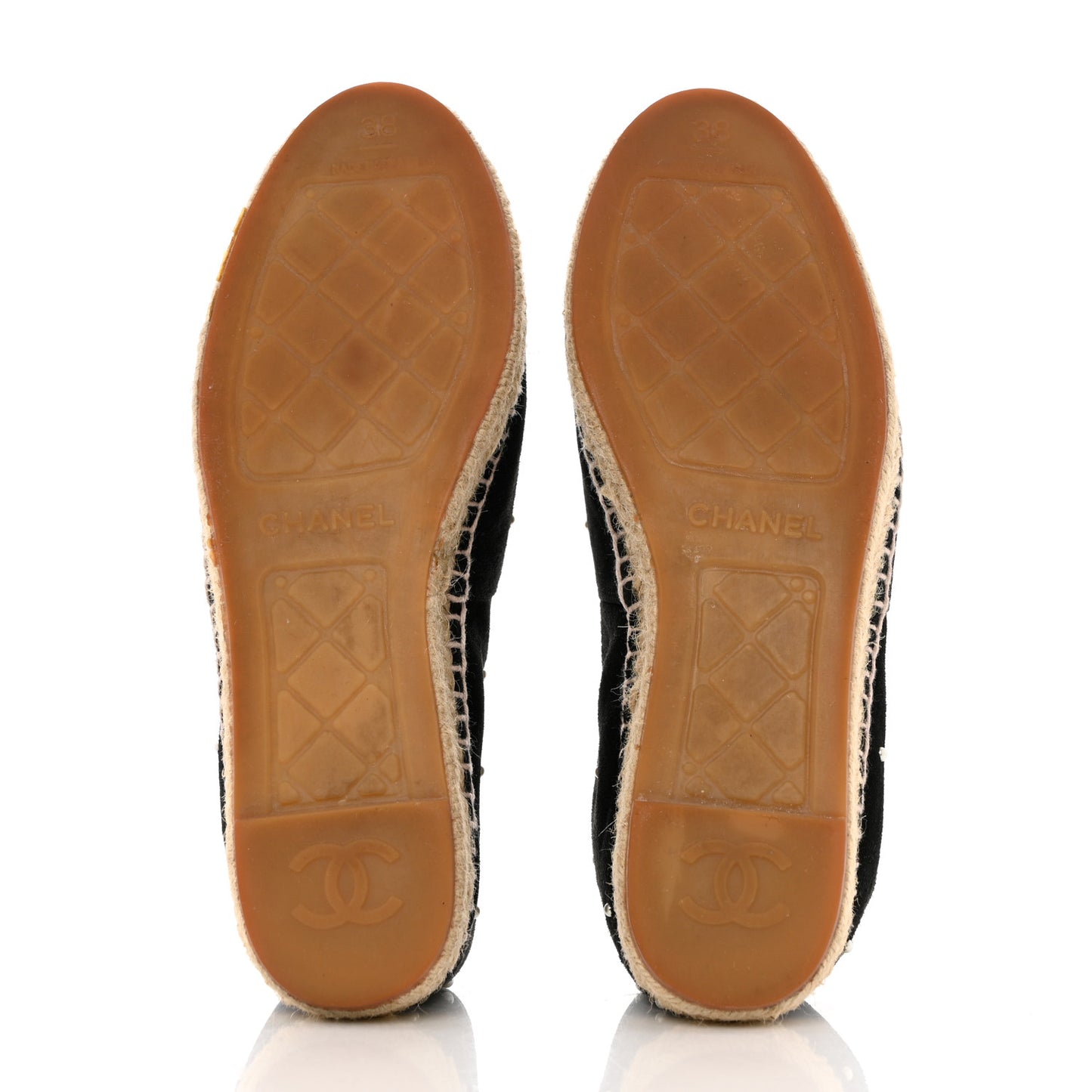Suede Pearl CC Espadrilles 38 Black