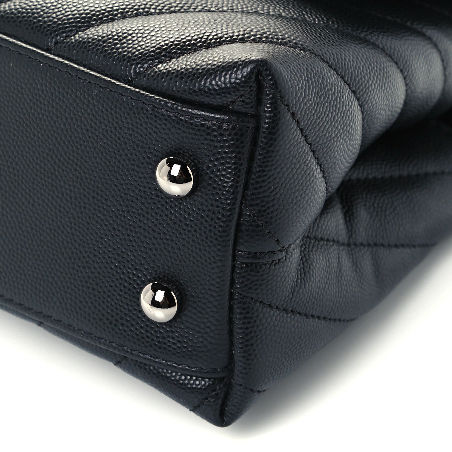 Chanel Caviar Chevron Quilted Mini Coco Handle Flap Black 6 of 12