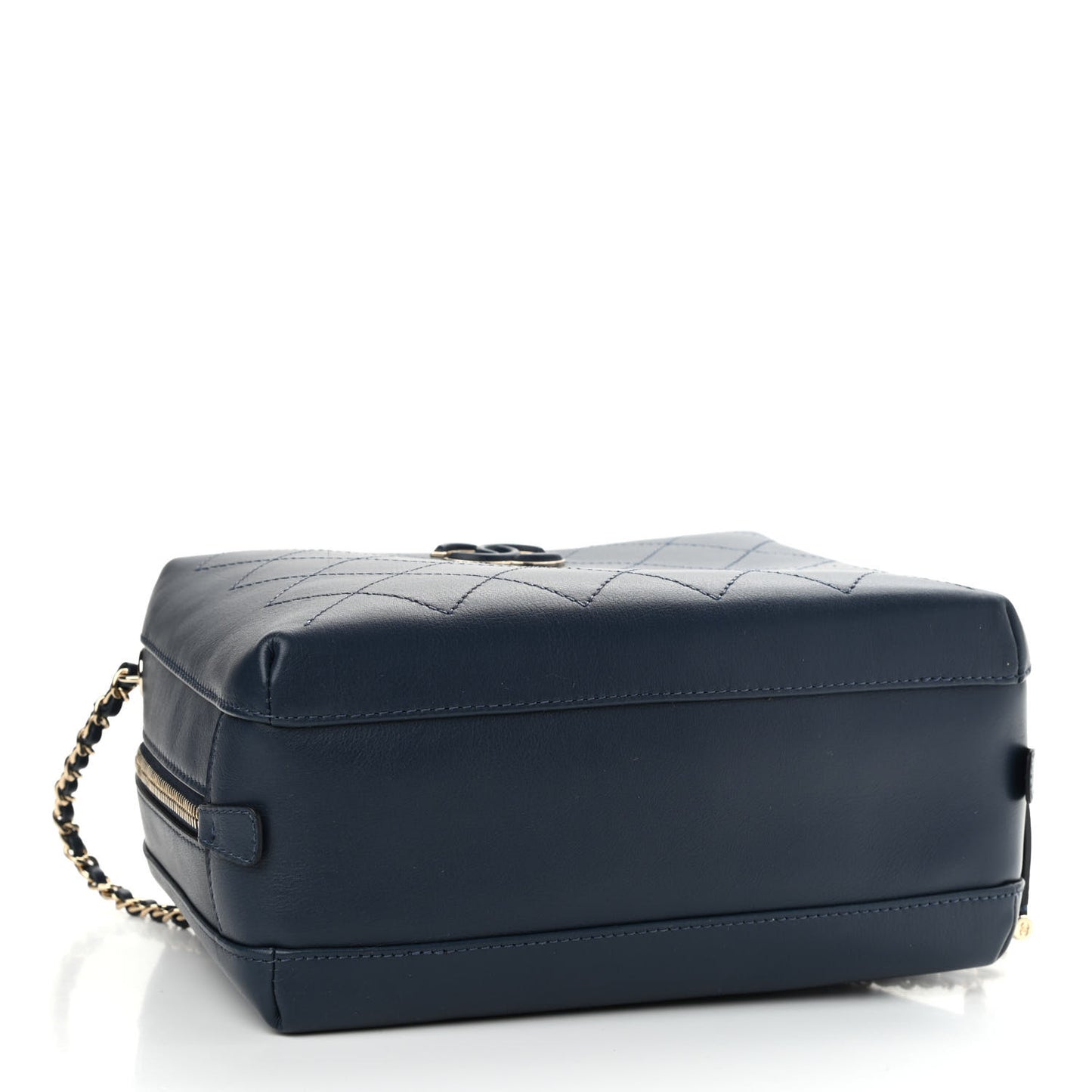 Calfskin Stitched CC Camera Case Bag Blue