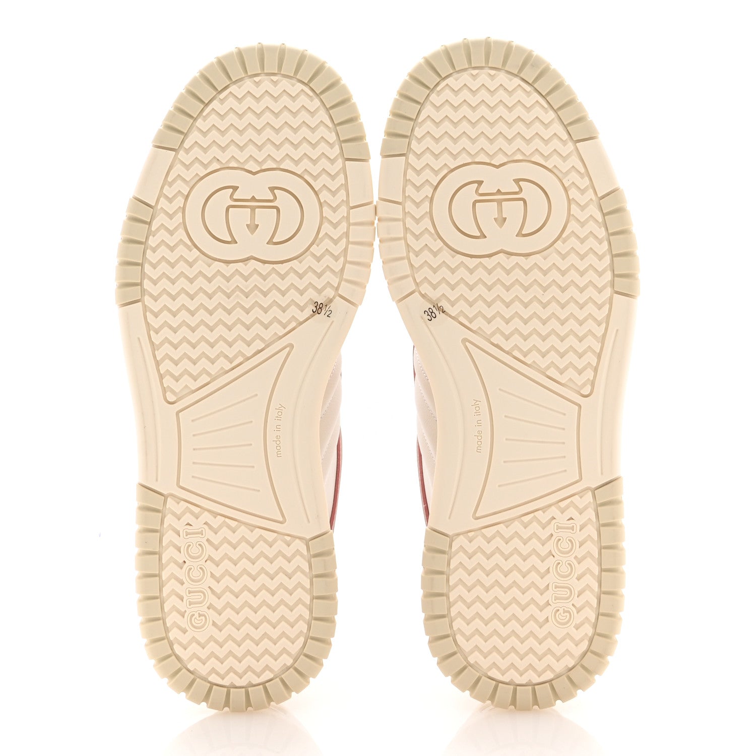 Gucci Calfskin Womens Re-Web Sneakers 38.5 White Pink 6 of 10