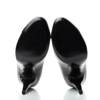Chanel Calfskin Oxford Lace Up Ankle Booties 38 Black 6 of 11