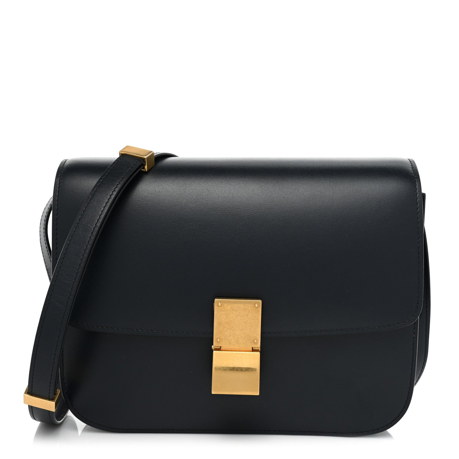 Celine Box Calfskin Medium Classic Box Flap Bag Navy 1 of 12