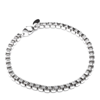 Tiffany Sterling Silver 4mm Venetian Link Bracelet 1 of 6