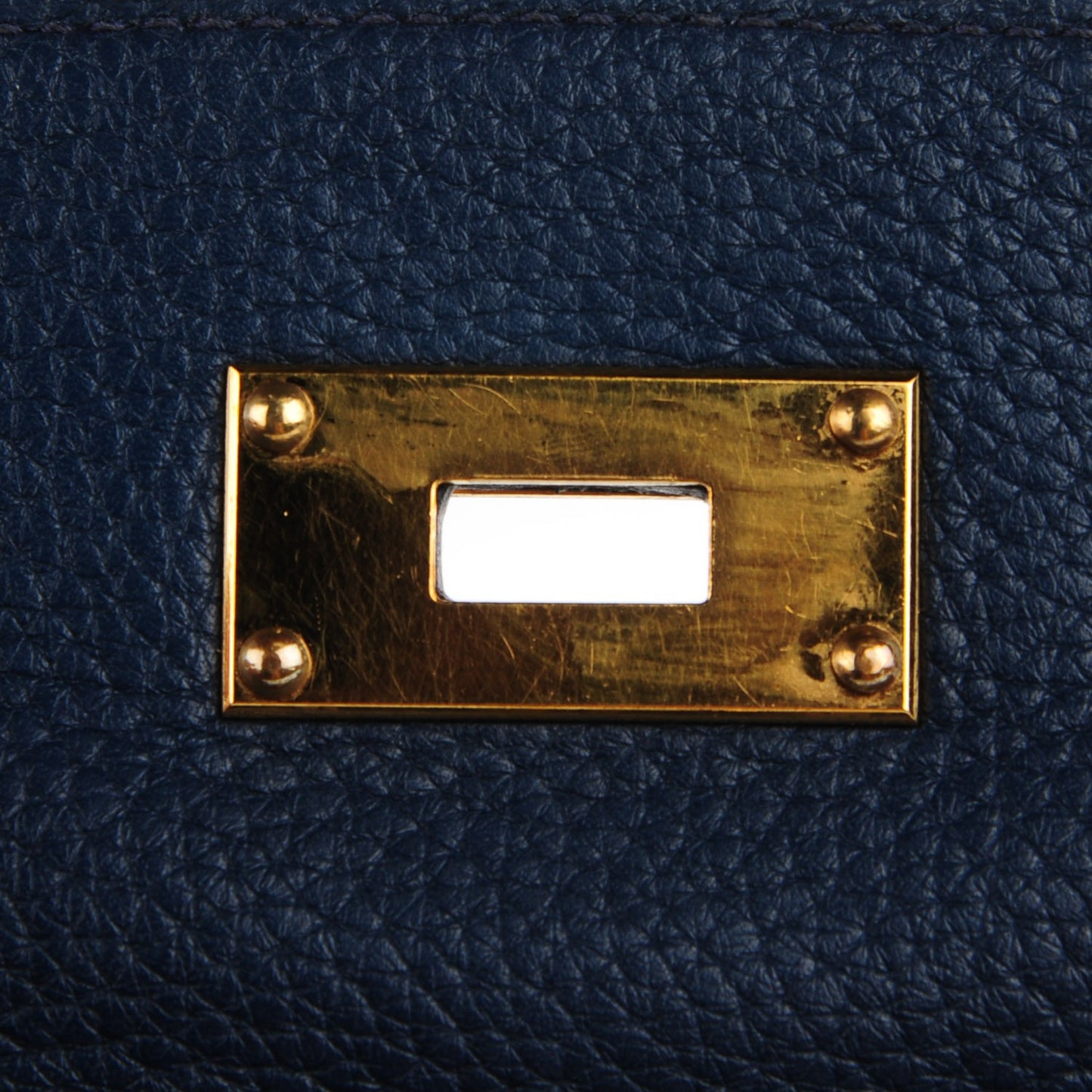 Taurillon Clemence Shoulder Kelly 40 Bleu De Malte