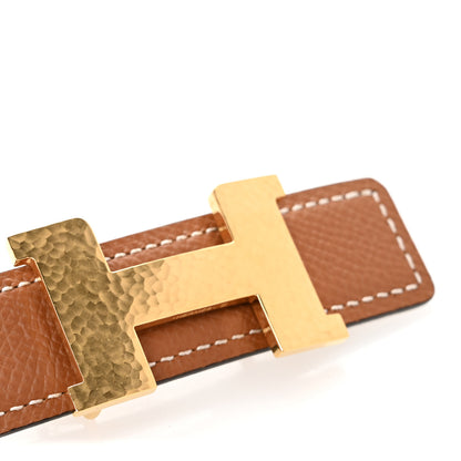 Hermes Box Togo 24mm Mini Martelee H Belt 95 38 Black Gold 6 of 7