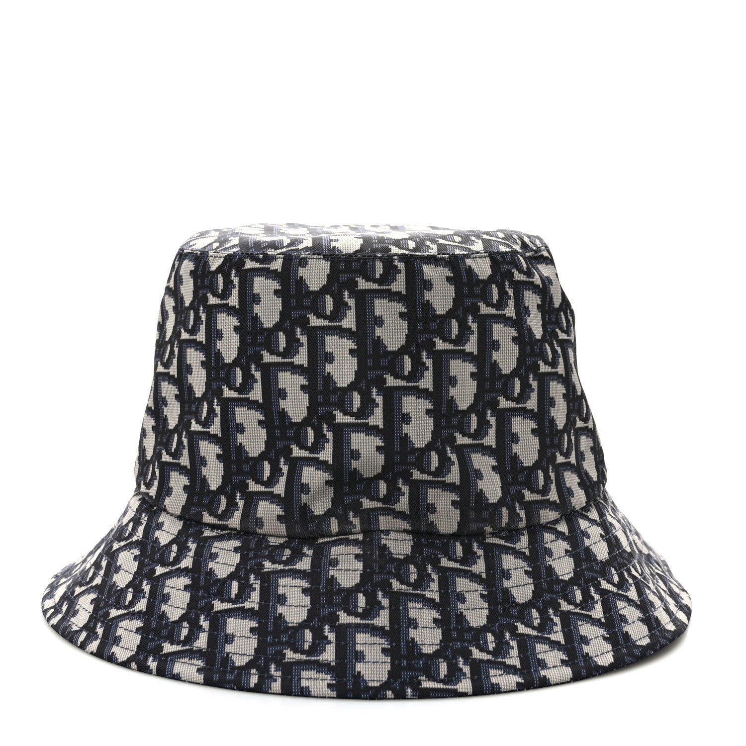 Christian Dior Oblique Reversible Teddy-D Brim Bucket Hat 57 Blue 5 of 13