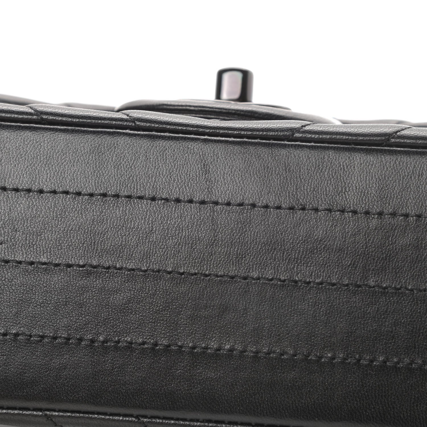 Chanel Lambskin Chevron Quilted Mini Rectangular Flap So Black 15 of 16