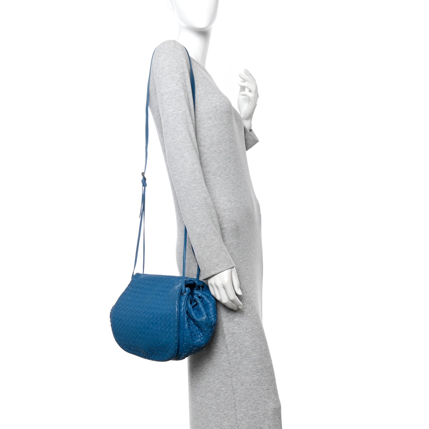 Bottega Veneta Nappa Intrecciato Messenger Bag Cobalt Blue 2 of 10