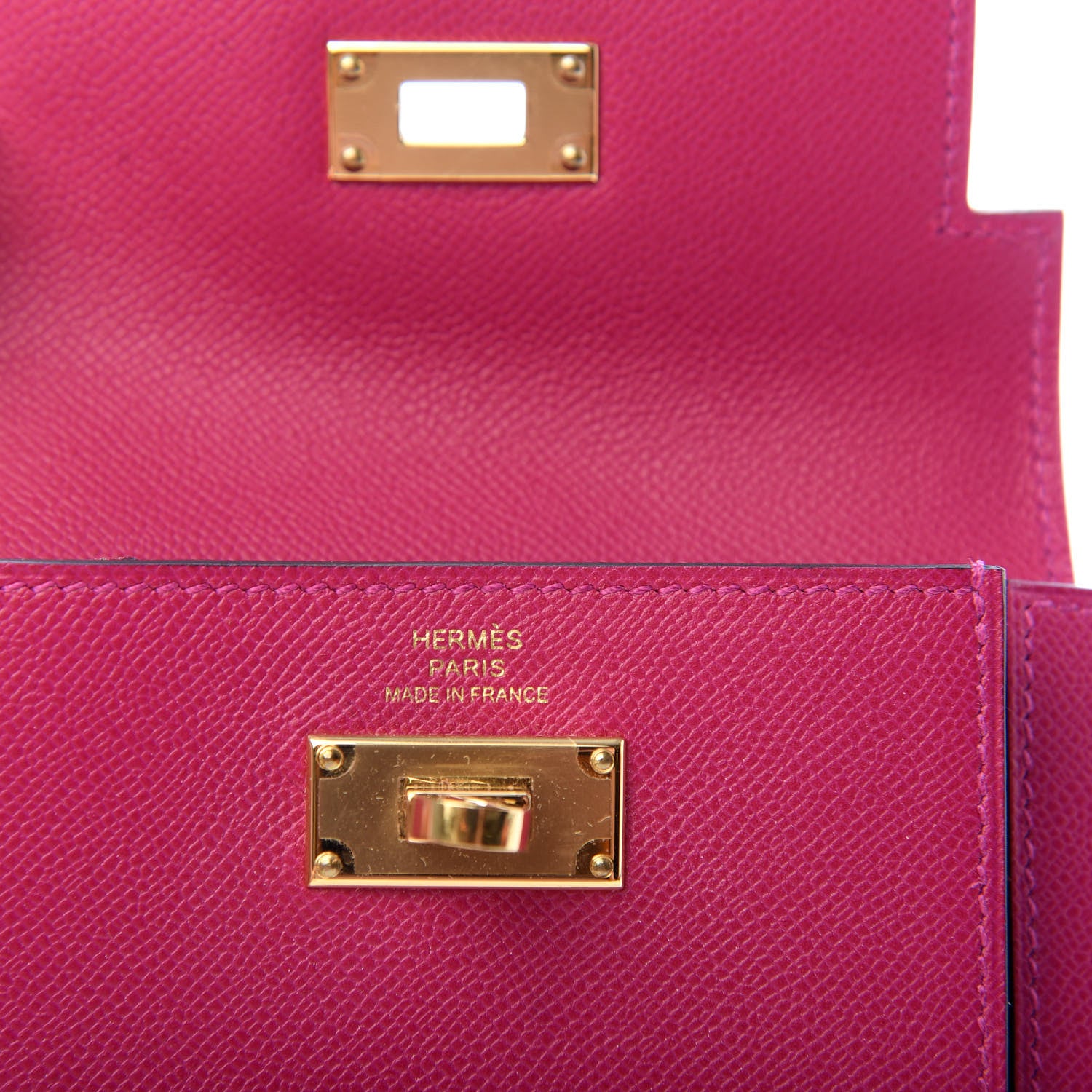 Hermes Madame Calfskin Kelly Pocket Compact Wallet Rose Pourpre 6 of 7