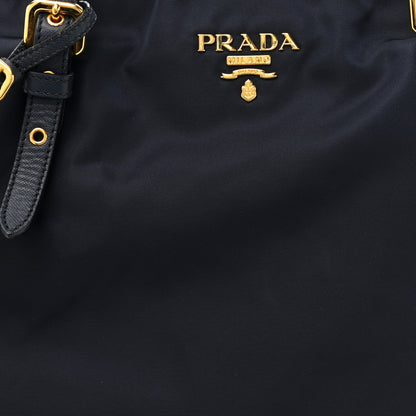Prada Tessuto Nylon Saffiano Metal Shopping Tote Navy 7 of 17