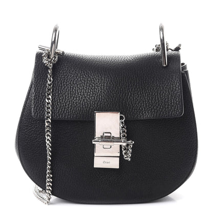 Chloe Grained Lambskin Mini Drew Shoulder Bag Black 1 of 10