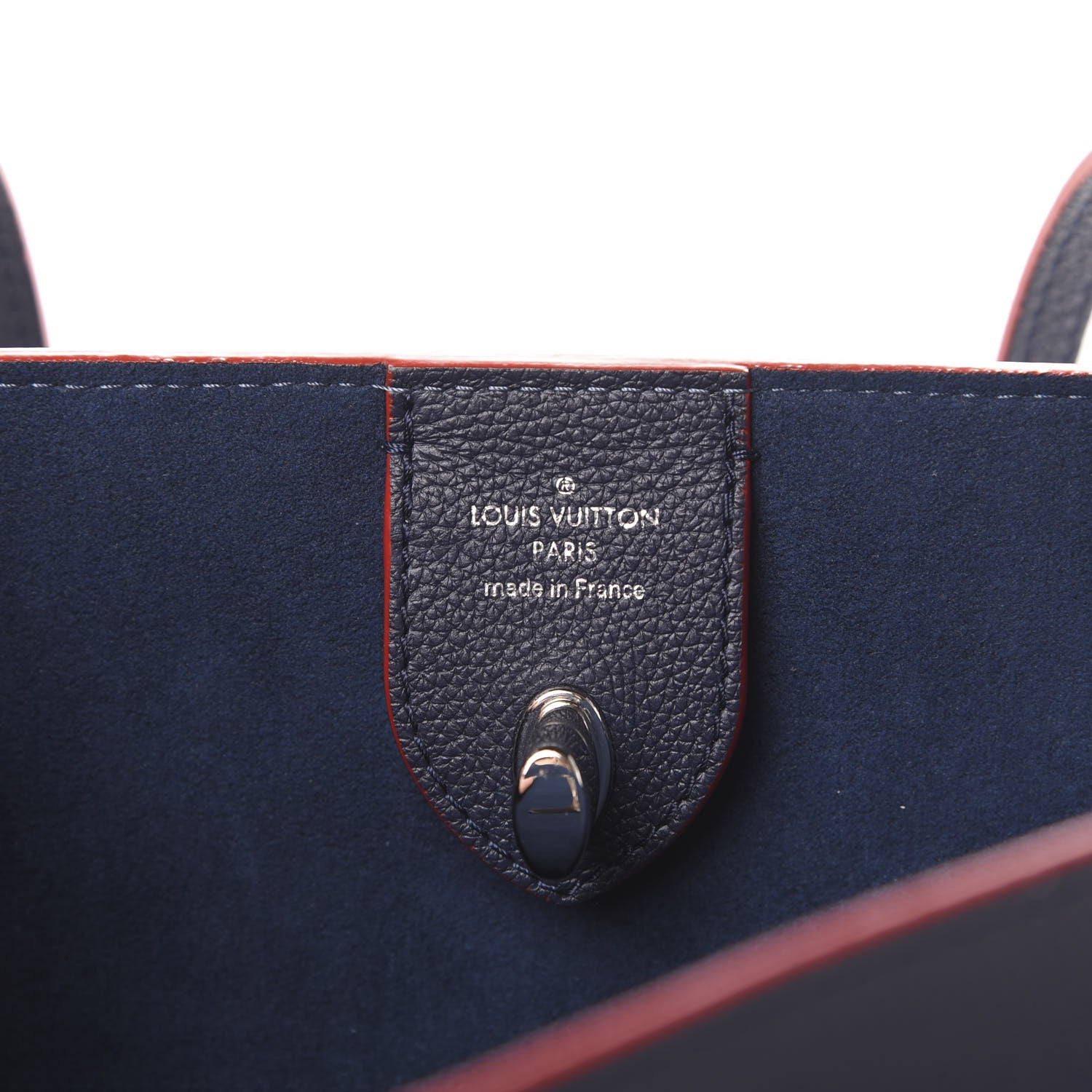 Louis Vuitton Calfskin Lockme Go Tote Marine Rouge 5 of 9