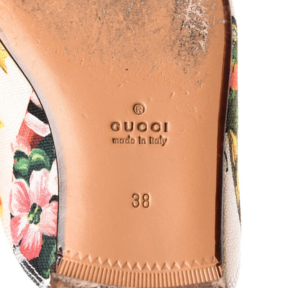 Gucci Canvas Garden Print Princetown Slippers 38 Ivory Multicolor 8 of 14