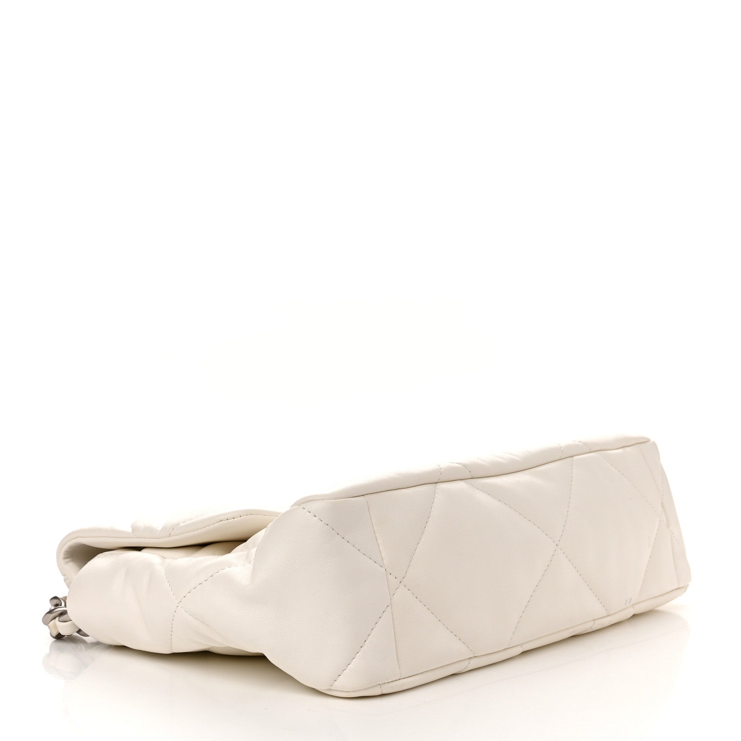 Chanel Goatskin Quilted Large Chanel 19 Flap White 3 of 10