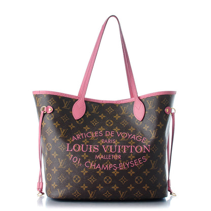 Louis Vuitton Monogram Articles de Voyage Ikat Neverfull MM Rose Velours 1 of 10