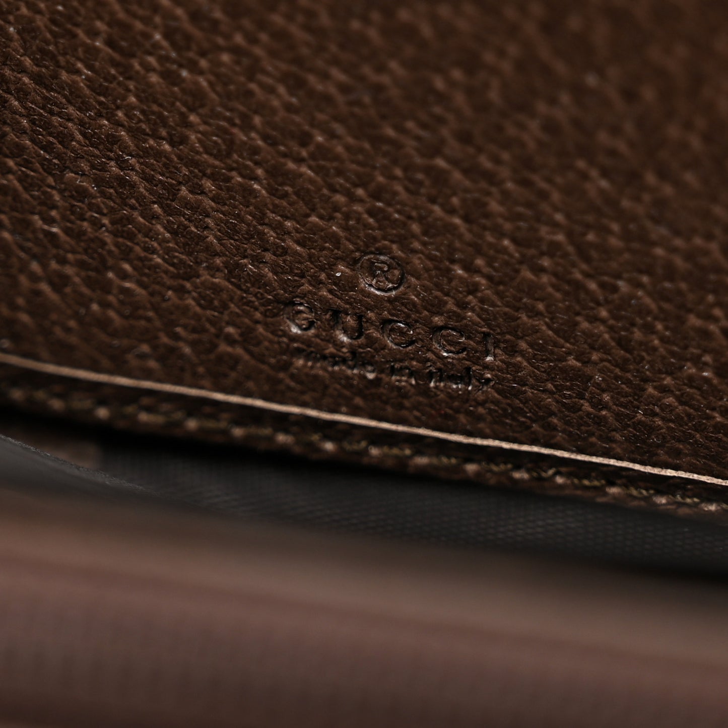 GG Supreme Monogram Web Ophidia Zip Around Wallet Brown