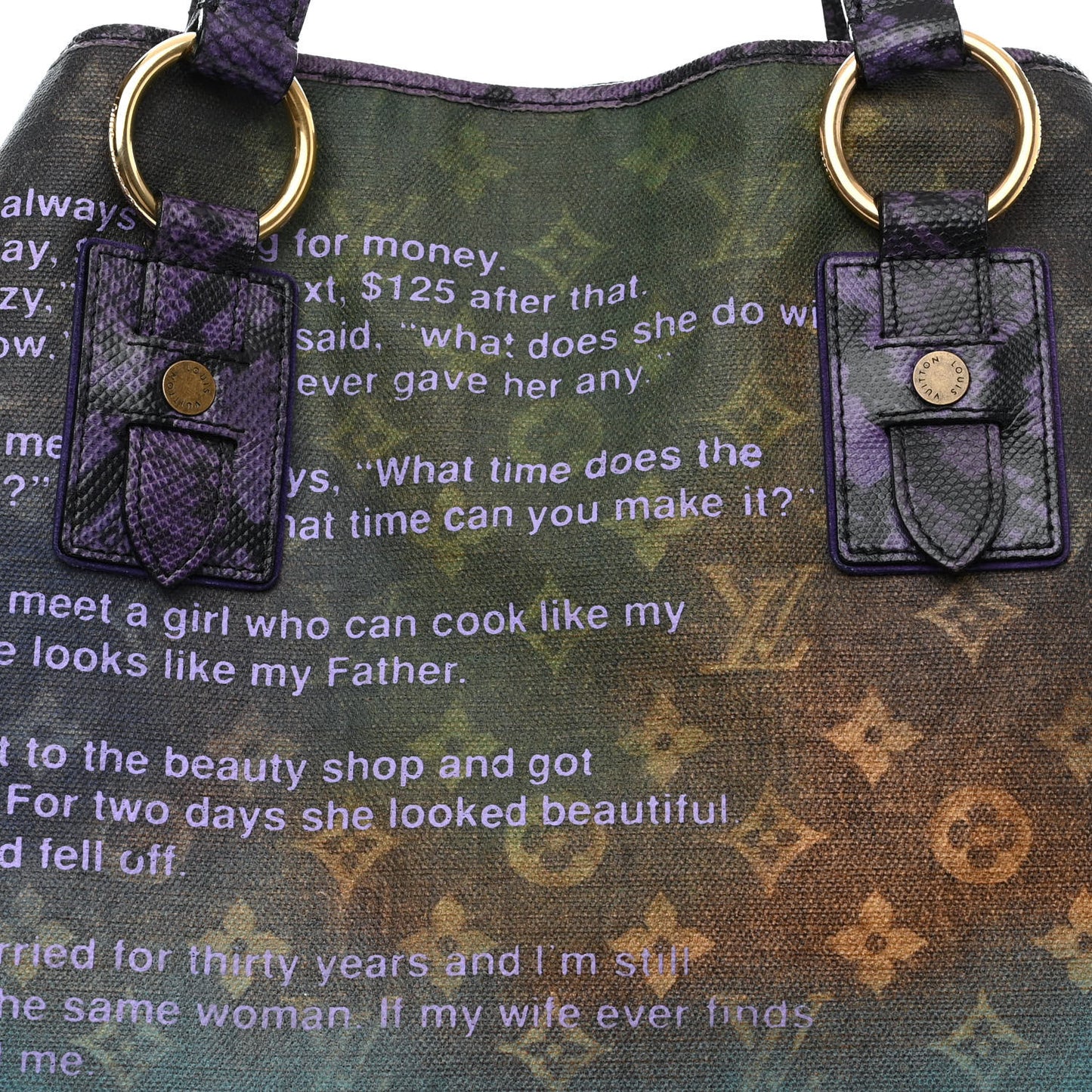 Richard Prince Monogram Karung Heartbreak Jokes Tote