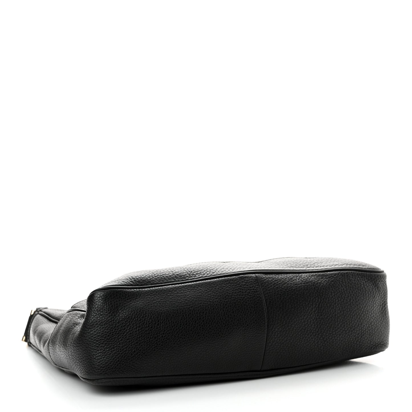 Pebbled Calfskin Medium Diana Bamboo Shoulder Bag Black
