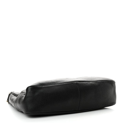 Gucci Pebbled Calfskin Medium Diana Bamboo Shoulder Bag Black 4 of 13
