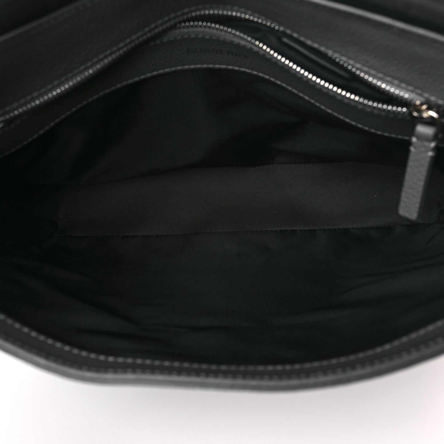 Calfskin Logo Messenger Charcoal Grey
