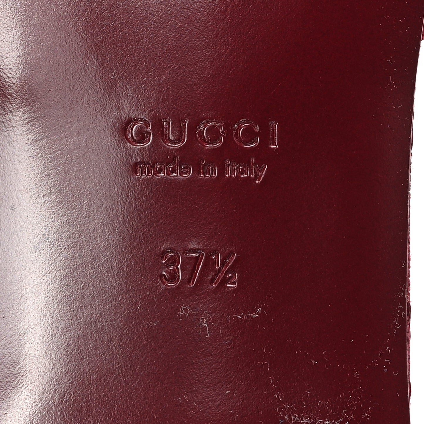 GG Canvas Interlocking G Cut Out Slide Sandals 37.5 Rosso Ancora