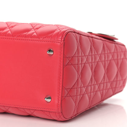 Christian Dior Lambskin Cannage Medium Lady Dior Red 6 of 9