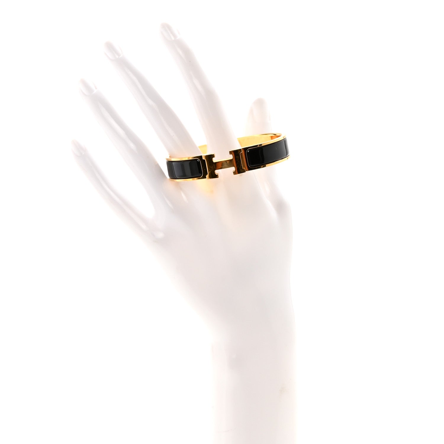 Hermes Enamel Narrow Clic Clac H Bracelet PM Black 2 of 4