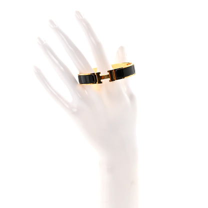 Hermes Enamel Narrow Clic Clac H Bracelet PM Black 2 of 4