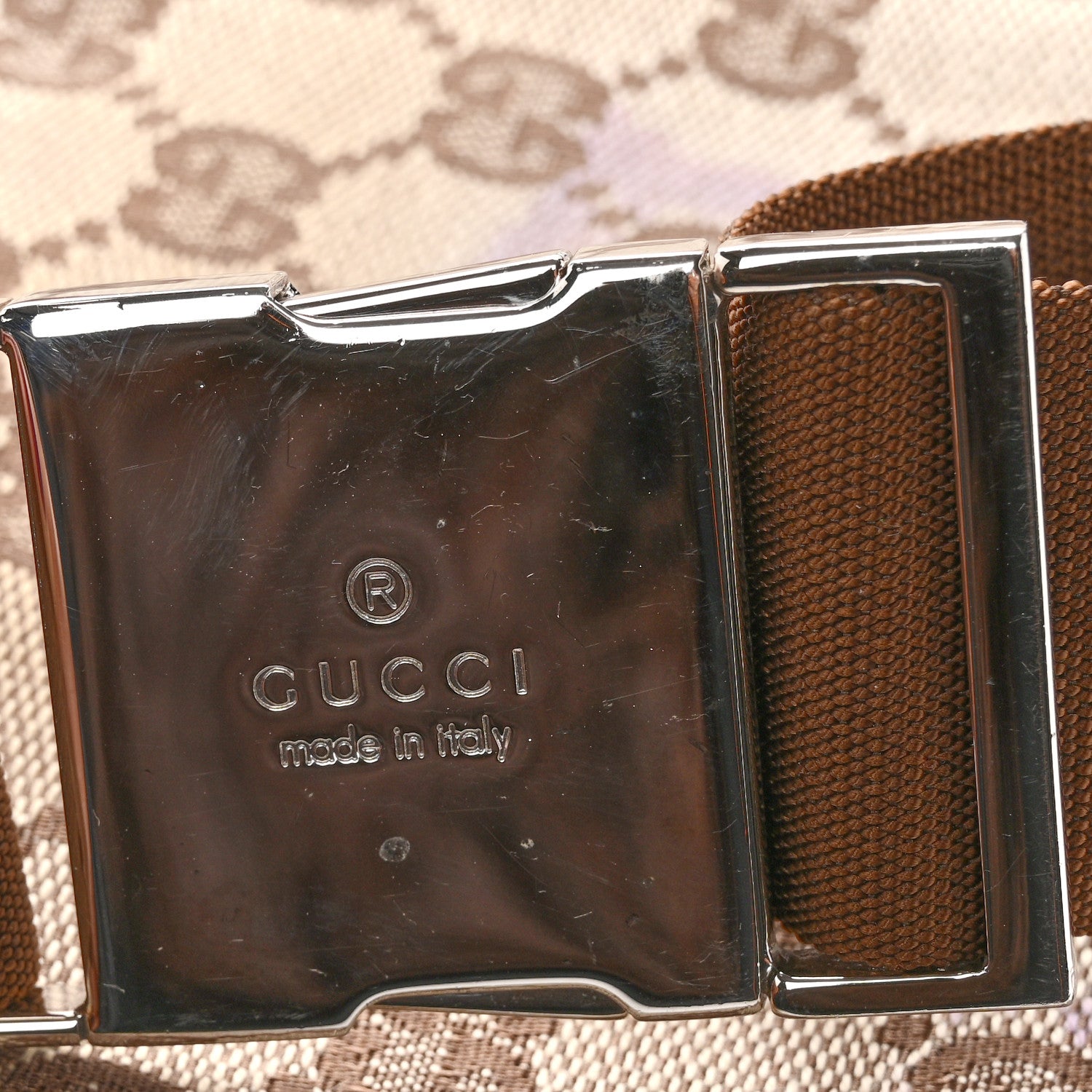 Gucci GG Monogram Web Double Pocket Belt Bag Ebony 12 of 13