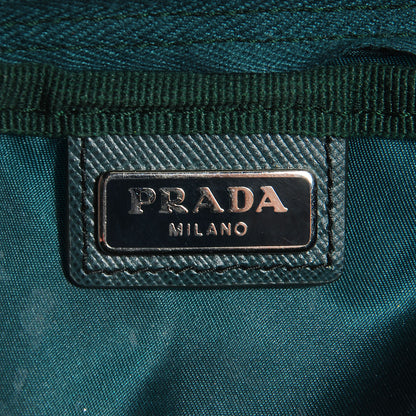 Prada Nylon Vela Cosmetic Pouch Petrolio 7 of 7
