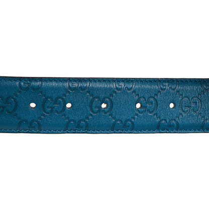 Gucci Guccissima Signature Interlocking G 40mm Belt 80 32 80 32 Deep Cobalt 3 of 8