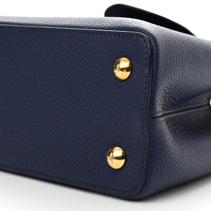 Louis Vuitton Taurillon Snakeskin Capucines MM Blue 10 of 11