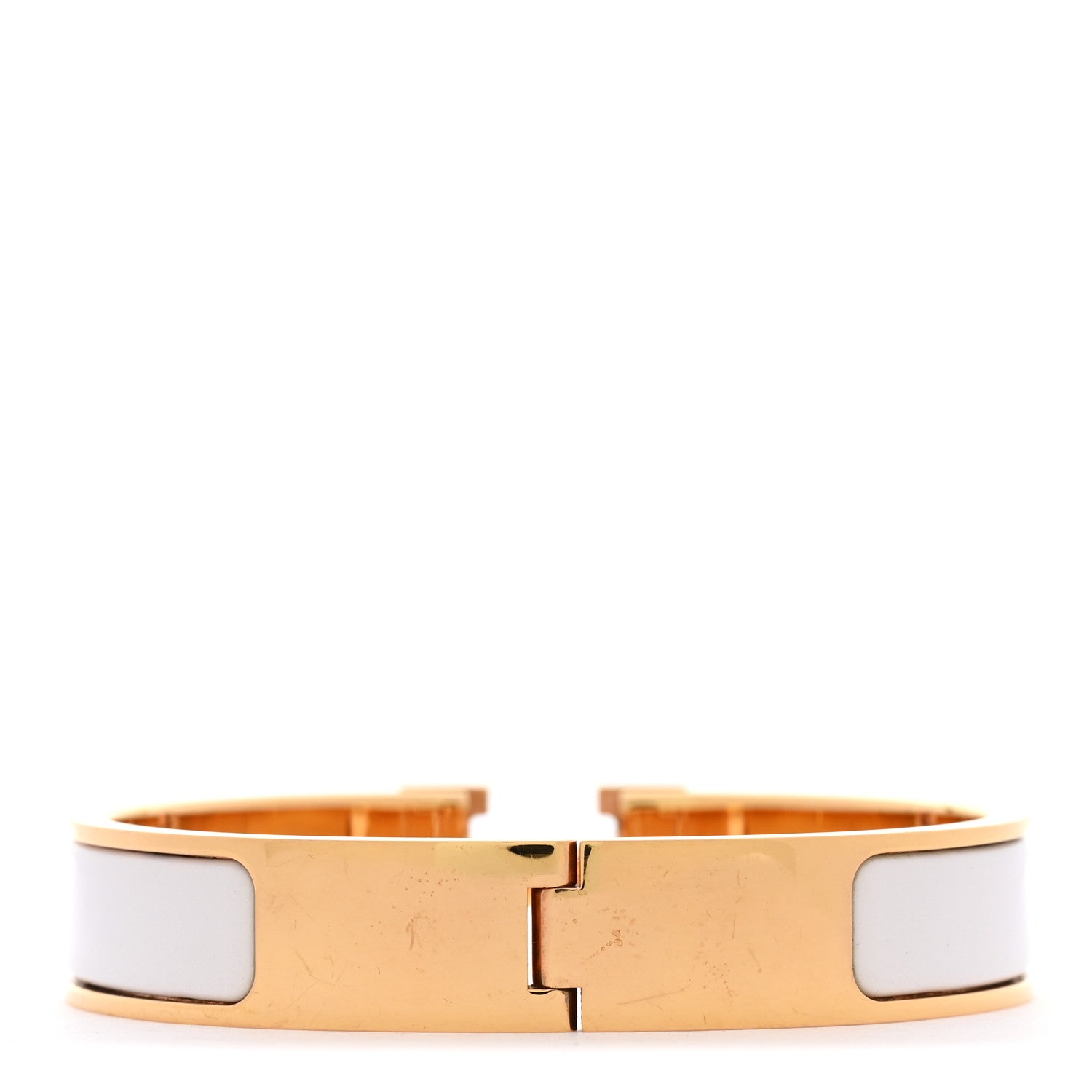 Hermes Enamel Narrow Clic Clac H Bracelet PM White 3 of 5